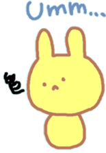 A Japanese rabbit reacting in English sticker #3047284