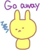A Japanese rabbit reacting in English sticker #3047288