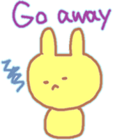 A Japanese rabbit reacting in English sticker #3047288
