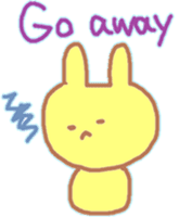 A Japanese rabbit reacting in English sticker #3047288