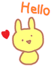 A Japanese rabbit reacting in English sticker #3047293