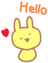 A Japanese rabbit reacting in English sticker #3047293