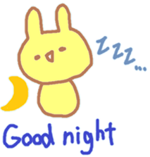 A Japanese rabbit reacting in English sticker #3047294