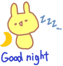 A Japanese rabbit reacting in English sticker #3047294