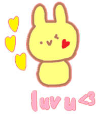 A Japanese rabbit reacting in English sticker #3047295