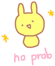 A Japanese rabbit reacting in English sticker #3047300