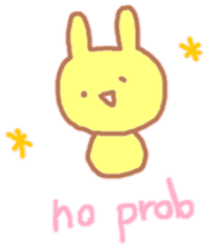 A Japanese rabbit reacting in English sticker #3047300
