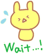 A Japanese rabbit reacting in English sticker #3047301