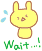 A Japanese rabbit reacting in English sticker #3047301