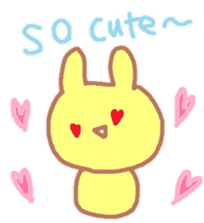 A Japanese rabbit reacting in English sticker #3047302