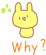 A Japanese rabbit reacting in English sticker #3047303