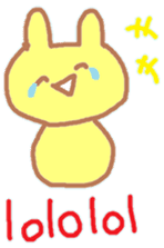 A Japanese rabbit reacting in English sticker #3047305