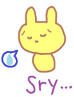 A Japanese rabbit reacting in English sticker #3047306