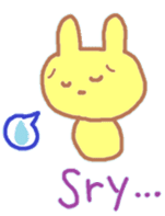 A Japanese rabbit reacting in English sticker #3047306
