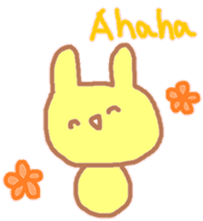 A Japanese rabbit reacting in English sticker #3047307