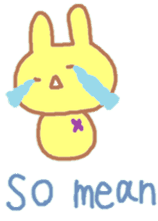 A Japanese rabbit reacting in English sticker #3047308