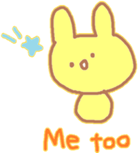 A Japanese rabbit reacting in English sticker #3047309
