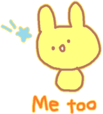 A Japanese rabbit reacting in English sticker #3047309