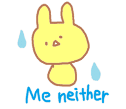 A Japanese rabbit reacting in English sticker #3047311