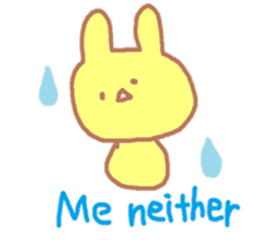A Japanese rabbit reacting in English sticker #3047311