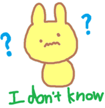 A Japanese rabbit reacting in English sticker #3047312