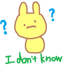 A Japanese rabbit reacting in English sticker #3047312