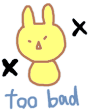 A Japanese rabbit reacting in English sticker #3047313