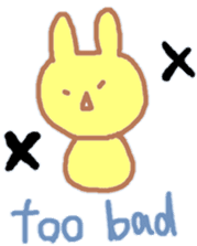 A Japanese rabbit reacting in English sticker #3047313