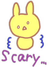 A Japanese rabbit reacting in English sticker #3047315