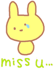 A Japanese rabbit reacting in English sticker #3047317