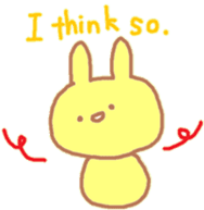 A Japanese rabbit reacting in English sticker #3047322