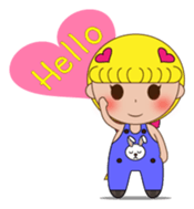 Yellow the little girl sticker #3047363