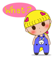 Yellow the little girl sticker #3047365