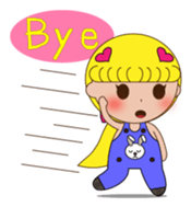 Yellow the little girl sticker #3047367