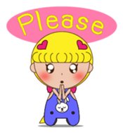 Yellow the little girl sticker #3047368