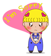 Yellow the little girl sticker #3047369