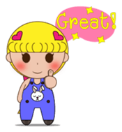 Yellow the little girl sticker #3047370