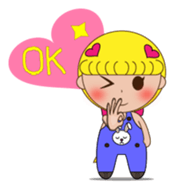 Yellow the little girl sticker #3047371