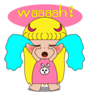 Yellow the little girl sticker #3047376