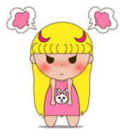 Yellow the little girl sticker #3047379