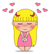 Yellow the little girl sticker #3047380