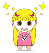 Yellow the little girl sticker #3047383