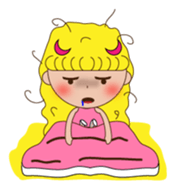 Yellow the little girl sticker #3047385