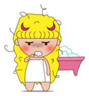 Yellow the little girl sticker #3047387