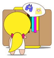 Yellow the little girl sticker #3047390