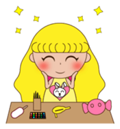 Yellow the little girl sticker #3047391