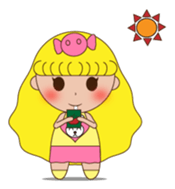 Yellow the little girl sticker #3047392