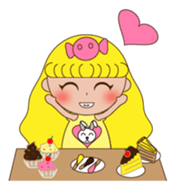 Yellow the little girl sticker #3047393