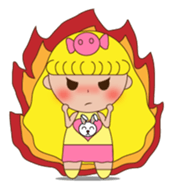 Yellow the little girl sticker #3047395
