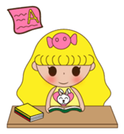 Yellow the little girl sticker #3047396